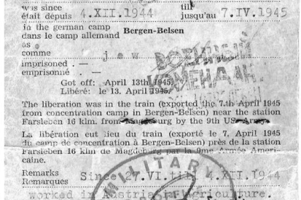 liberation certificate