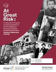 photo of Pages from At Great Risk Student Reflection Journal