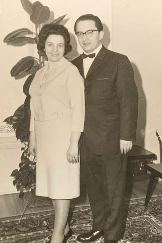 Rose and her husband, Frank. Montreal, 1960.