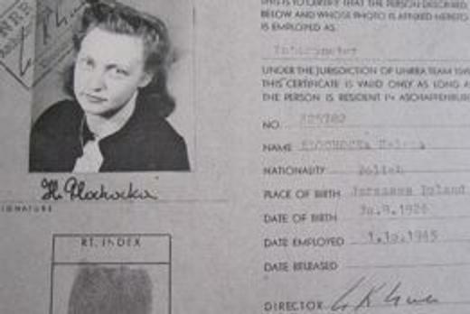 Work identification card for Mary Gale Helena Maria Plochocka
