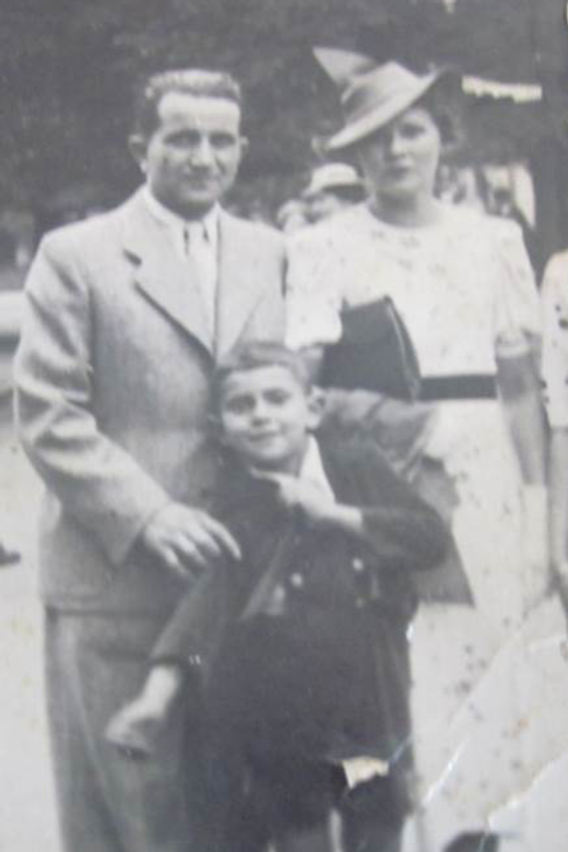 Ed and his parents. Katowice, 1938.