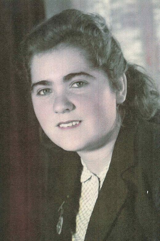 Sophie after the war. Place unknown, December 1945.