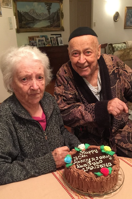 Israel and Hadassah’s seventieth wedding anniversary. Toronto, September 3, 2017.