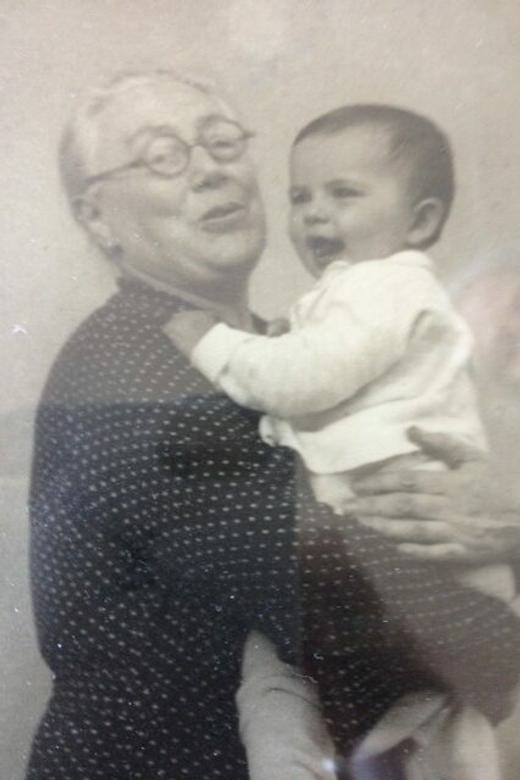 Lisa with her maternal grandmother. Prague, Czechoslovakia, circa 1929.