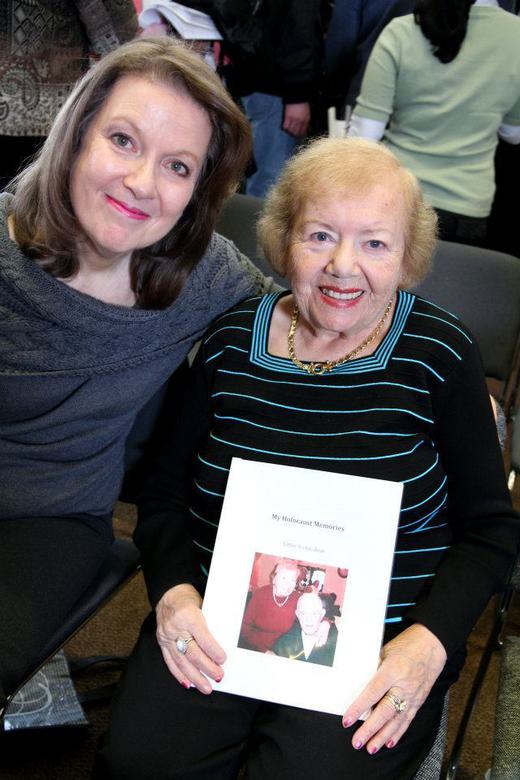 Esther Tschaschnik, right, and her Sustaining Memories writing partner, Phyllis Fien. Toronto, 2012.